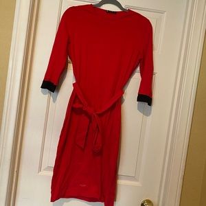 👏👏Red dress black detail L